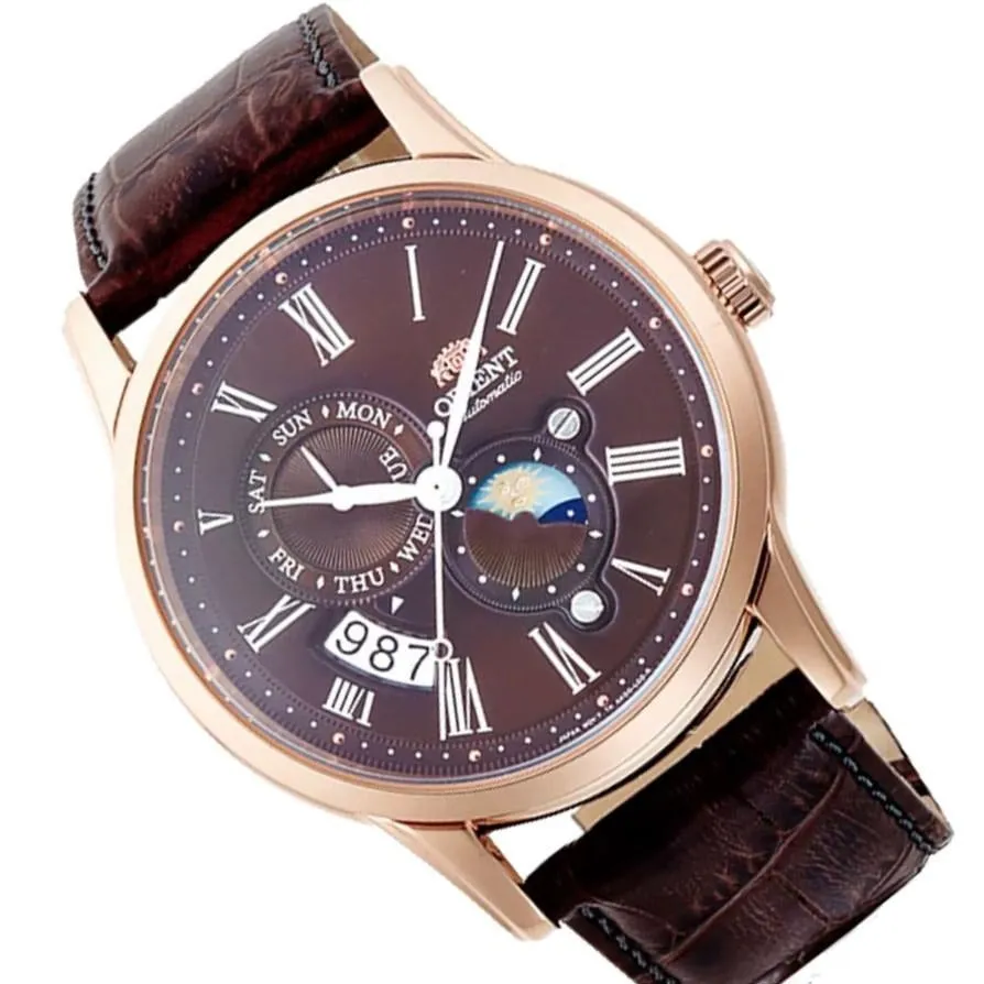 Orient Sun and Moon Men's Brown Watch RA-AK0009T30B