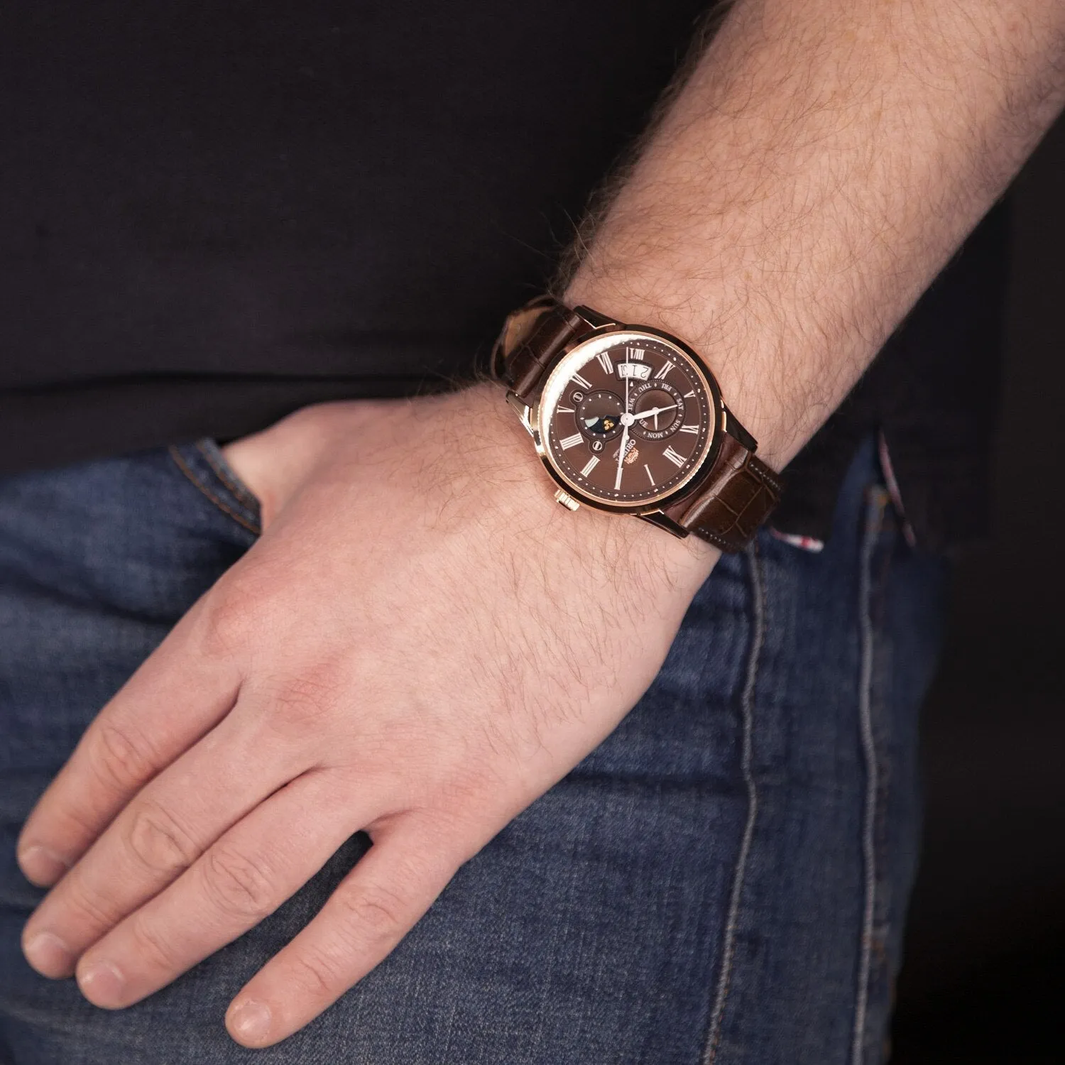 Orient Sun and Moon Men's Brown Watch RA-AK0009T30B
