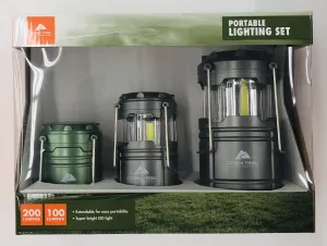 Ozark Trail 3 Pack AAA &AA Batteries LED Camping Lanterns