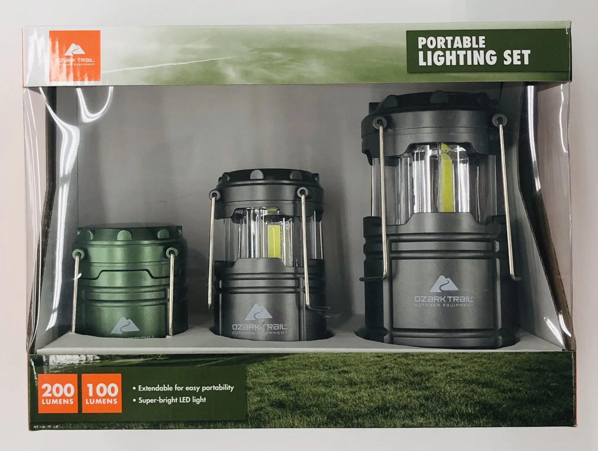 Ozark Trail 3 Pack AAA &AA Batteries LED Camping Lanterns