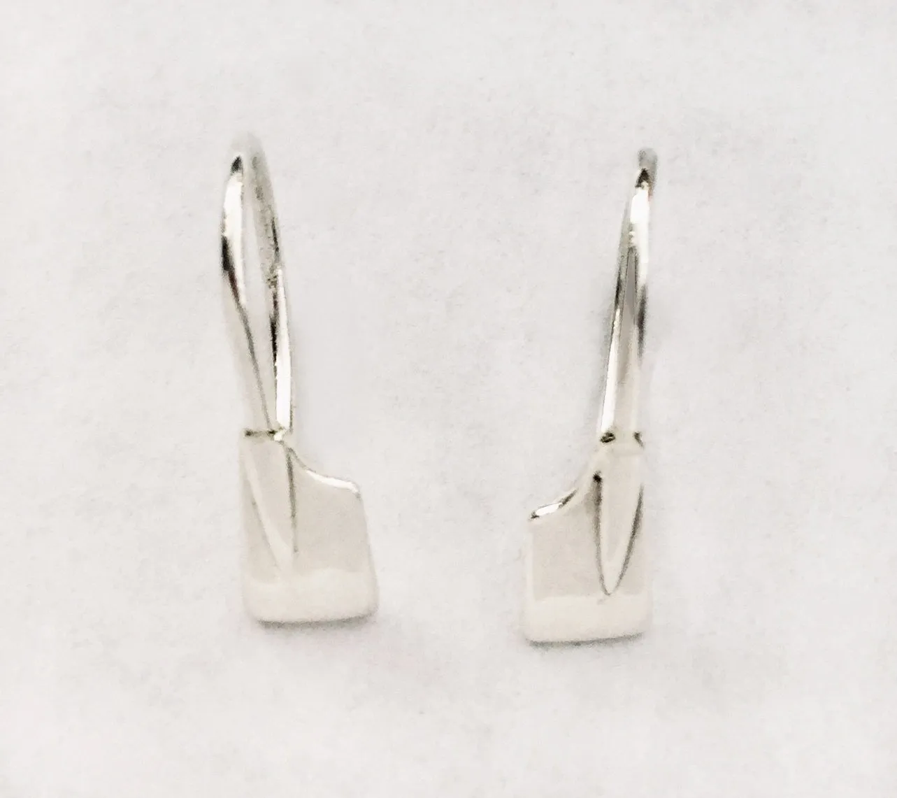 Petite Oars Looped Over Wire Earrings Made by Rubini Jewelers.