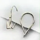 Petite Oars Looped Over Wire Earrings Made by Rubini Jewelers.