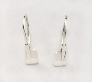 Petite Oars Looped Over Wire Earrings Made by Rubini Jewelers.