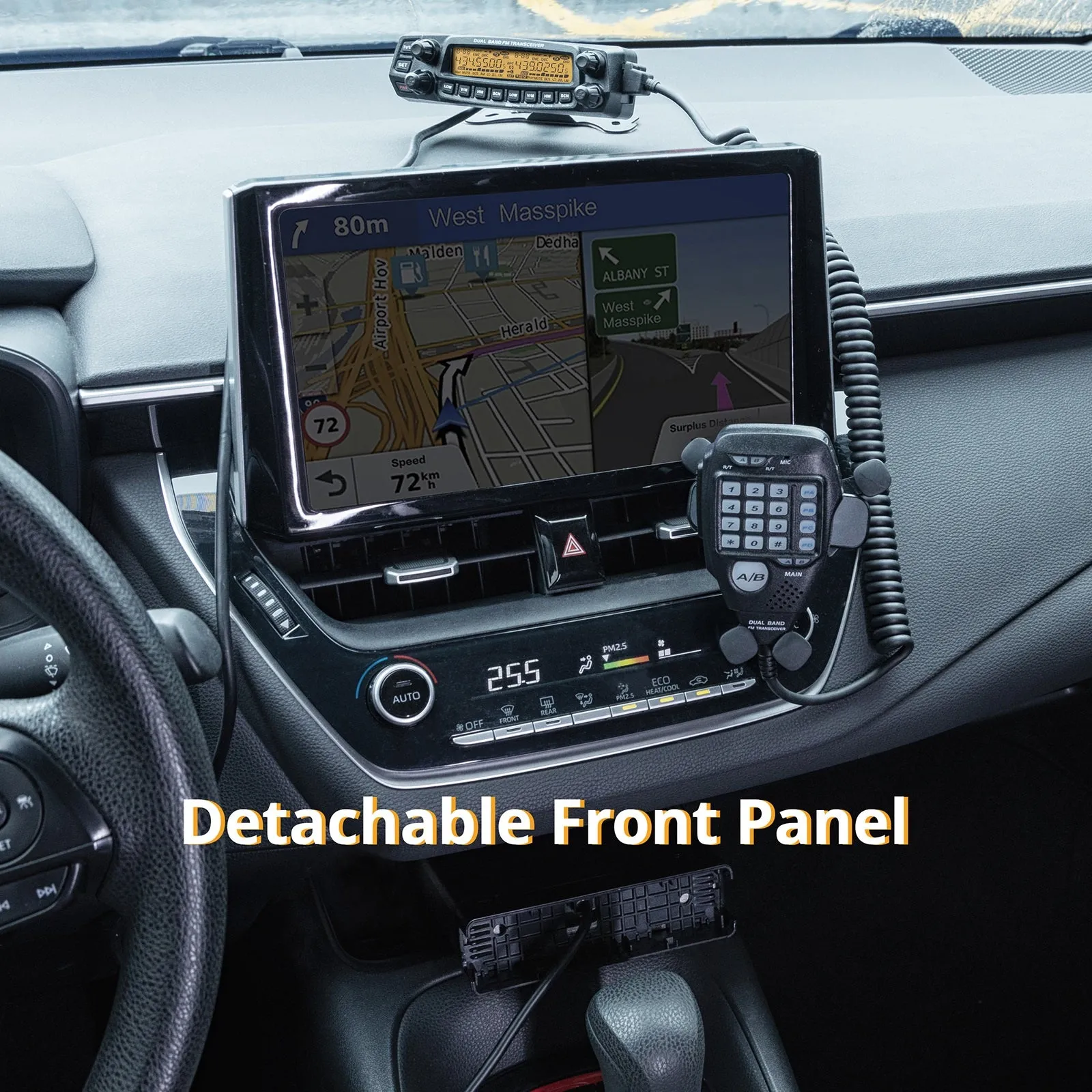 Radioddity DB50 Dual Band Mobile Radio | 50W | Large LCD Display | Multi-band Receiver  | 758 Channel |  Chirp Programmable
