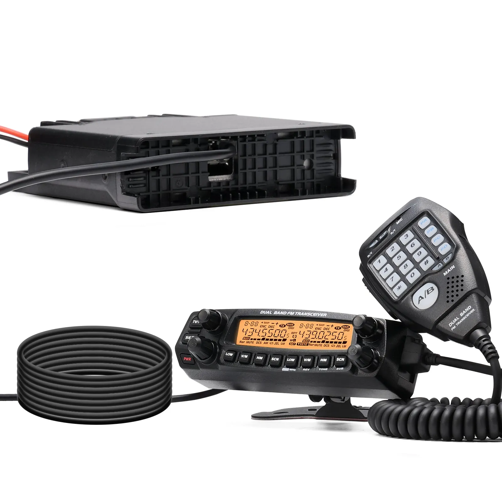 Radioddity DB50 Dual Band Mobile Radio | 50W | Large LCD Display | Multi-band Receiver  | 758 Channel |  Chirp Programmable