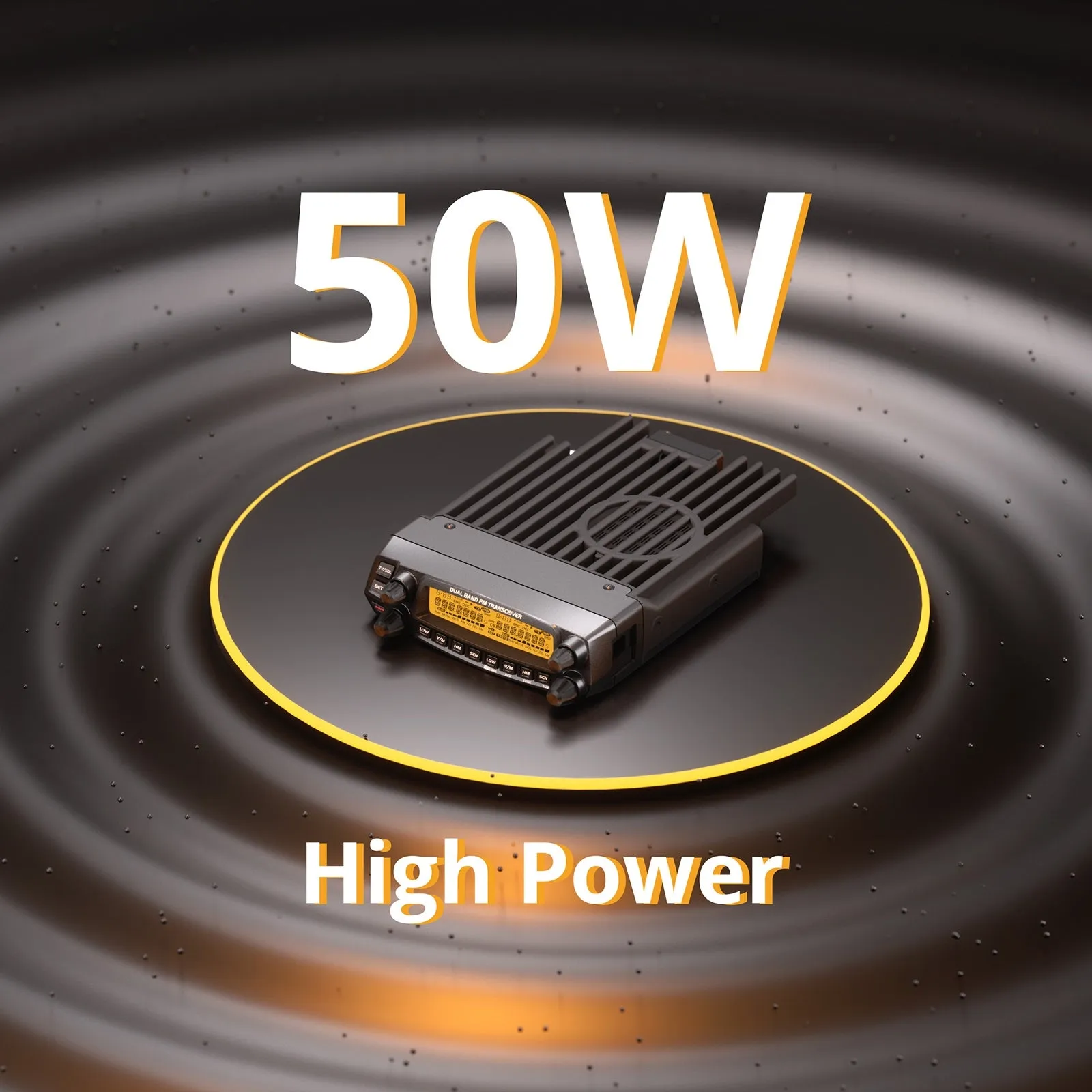 Radioddity DB50 Dual Band Mobile Radio | 50W | Large LCD Display | Multi-band Receiver  | 758 Channel |  Chirp Programmable