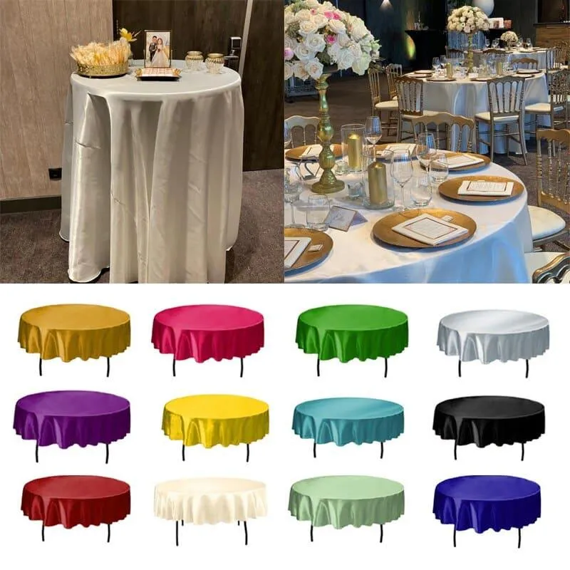 Satin Tablecloth in Multiple Colors