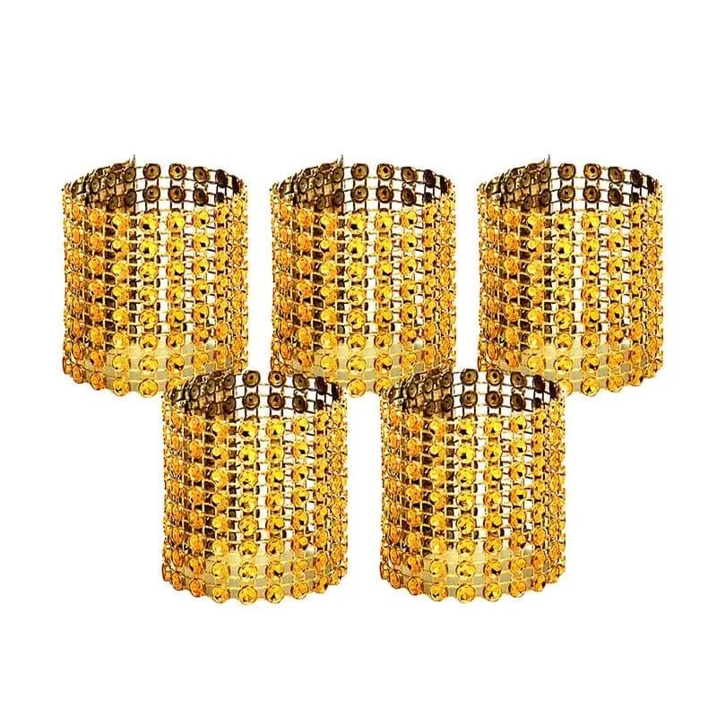 Set of 10 Crystal Napkin Rings