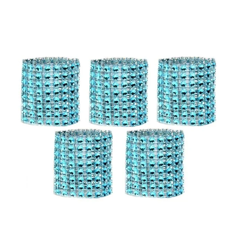 Set of 10 Crystal Napkin Rings