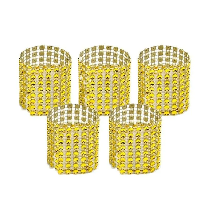 Set of 10 Crystal Napkin Rings