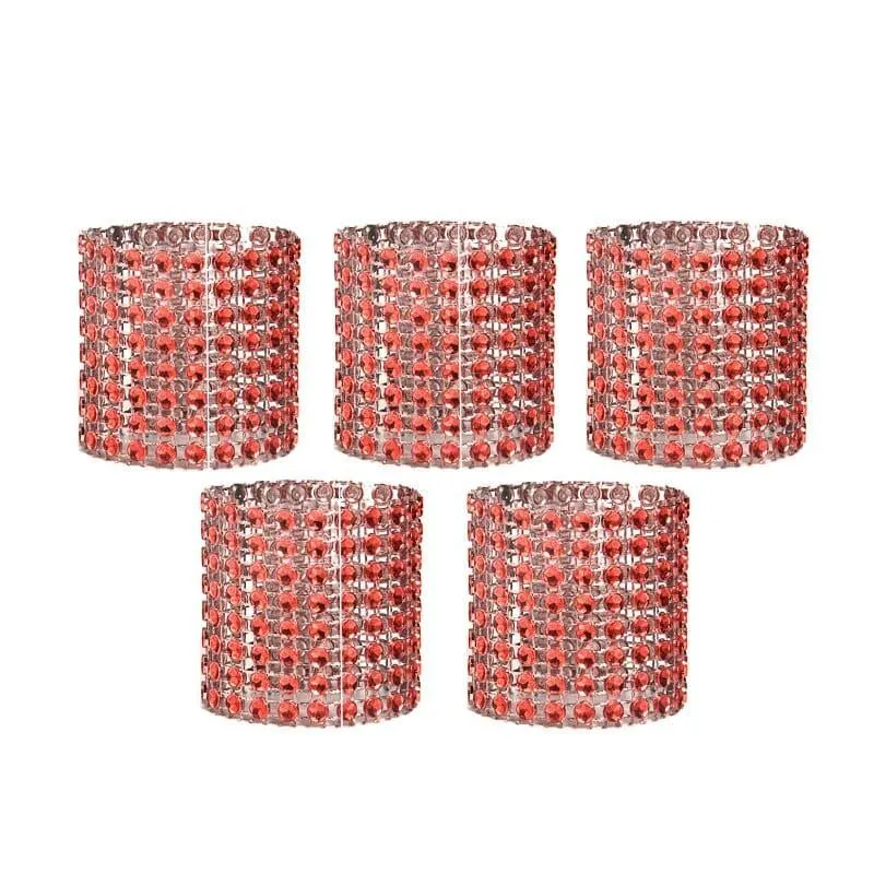 Set of 10 Crystal Napkin Rings