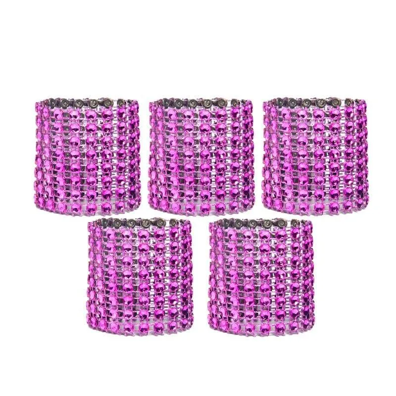 Set of 10 Crystal Napkin Rings