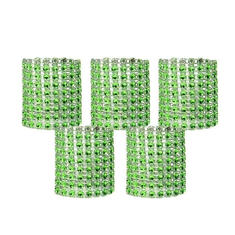 Set of 10 Crystal Napkin Rings