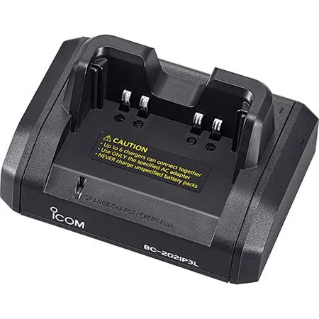 Enhanced Single Desktop Charger BC202IP3AC for iCOM IP100/501 & ID-31/51 Radios - Efficient Charging Solution