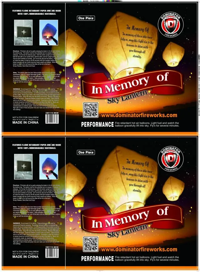 Sky Lantern in Memory of