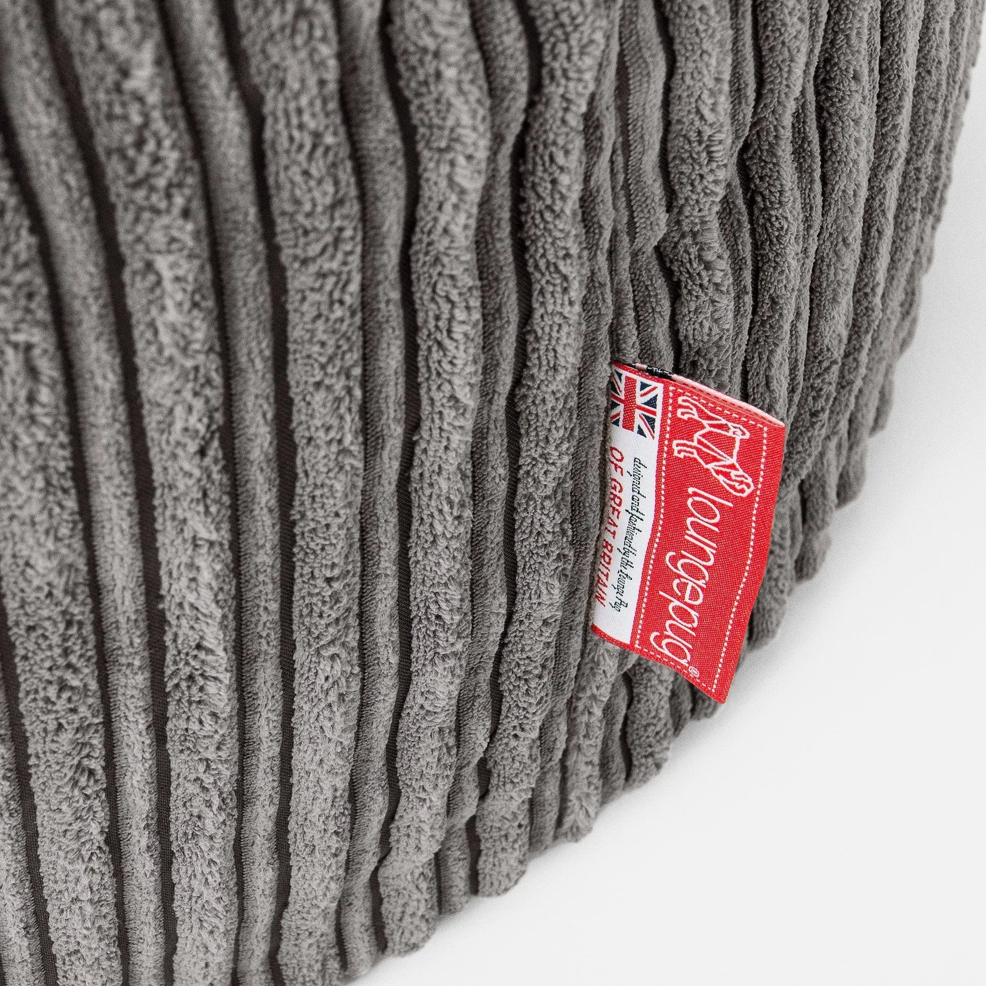 Sloucher Bean Bag Sofa - Cord Graphite Grey
