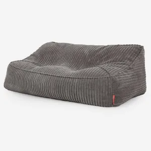 Sloucher Bean Bag Sofa - Cord Graphite Grey