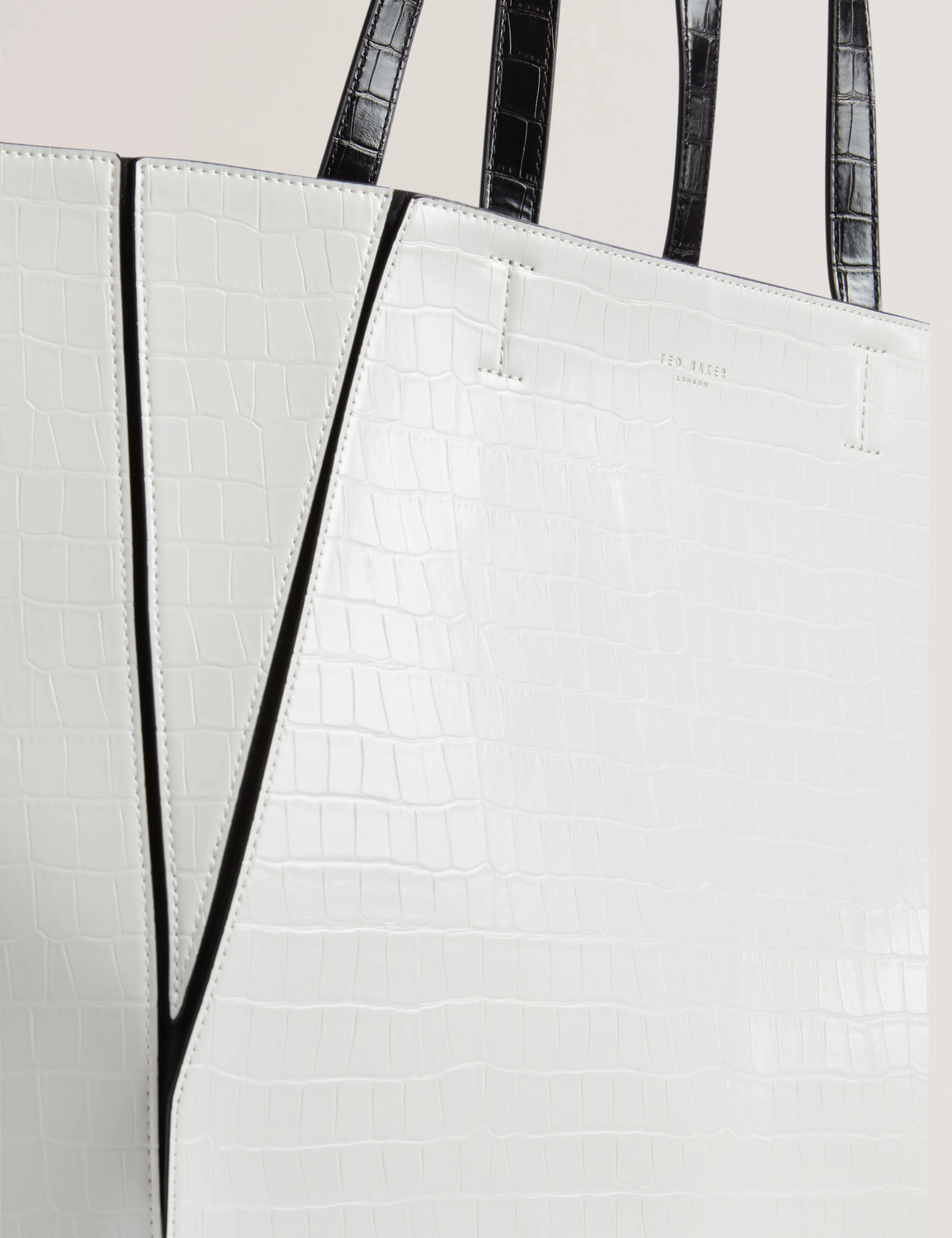 Sophyna Croc Effect Collapsible Large White