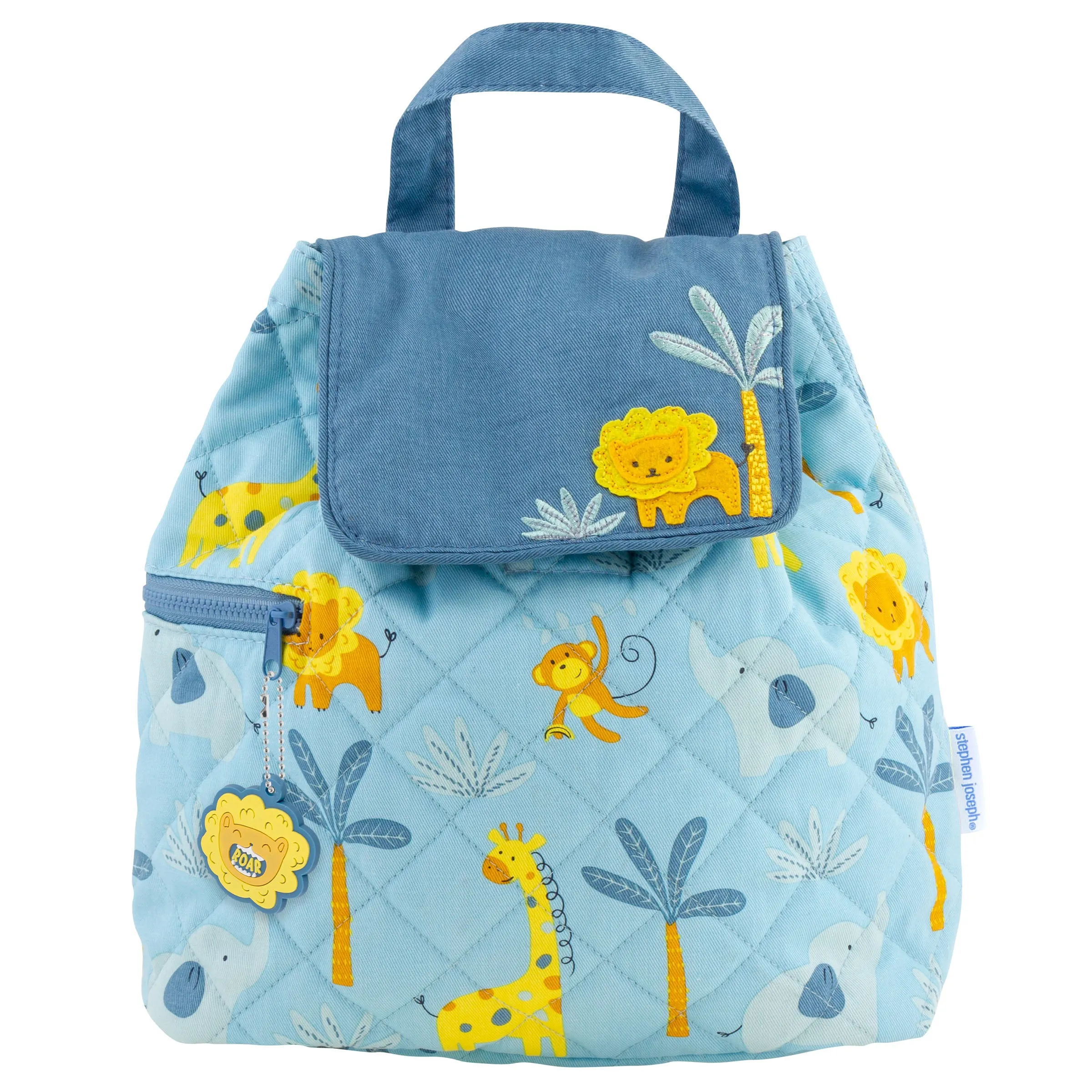 Stephen Joseph Quilted Backpack for Baby, Zoo Animals