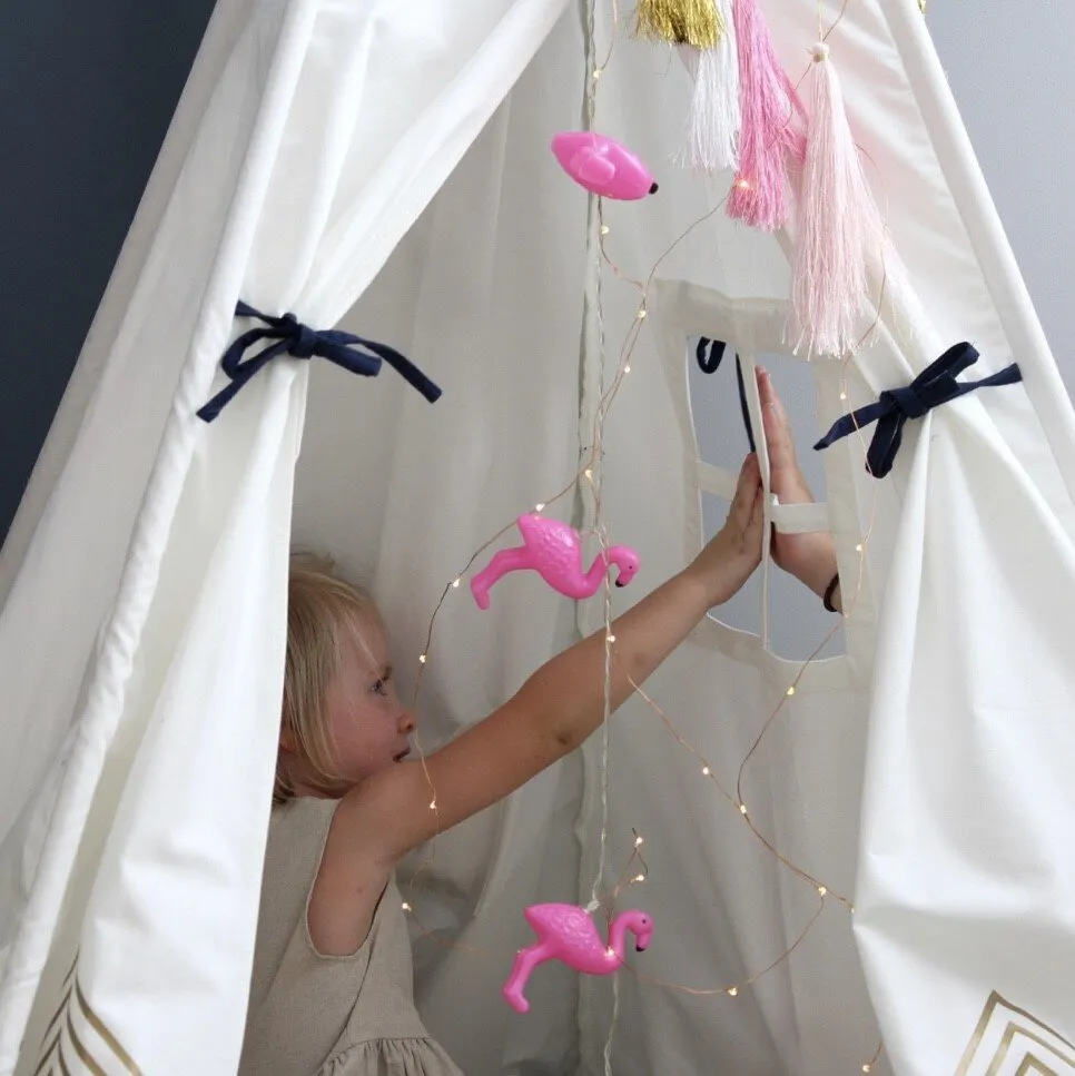 Teepee Tent - Gold Cloud (Navy Blue)