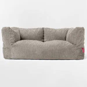 The 2 Seater Albert Sofa Bean Bag - Cord Mink