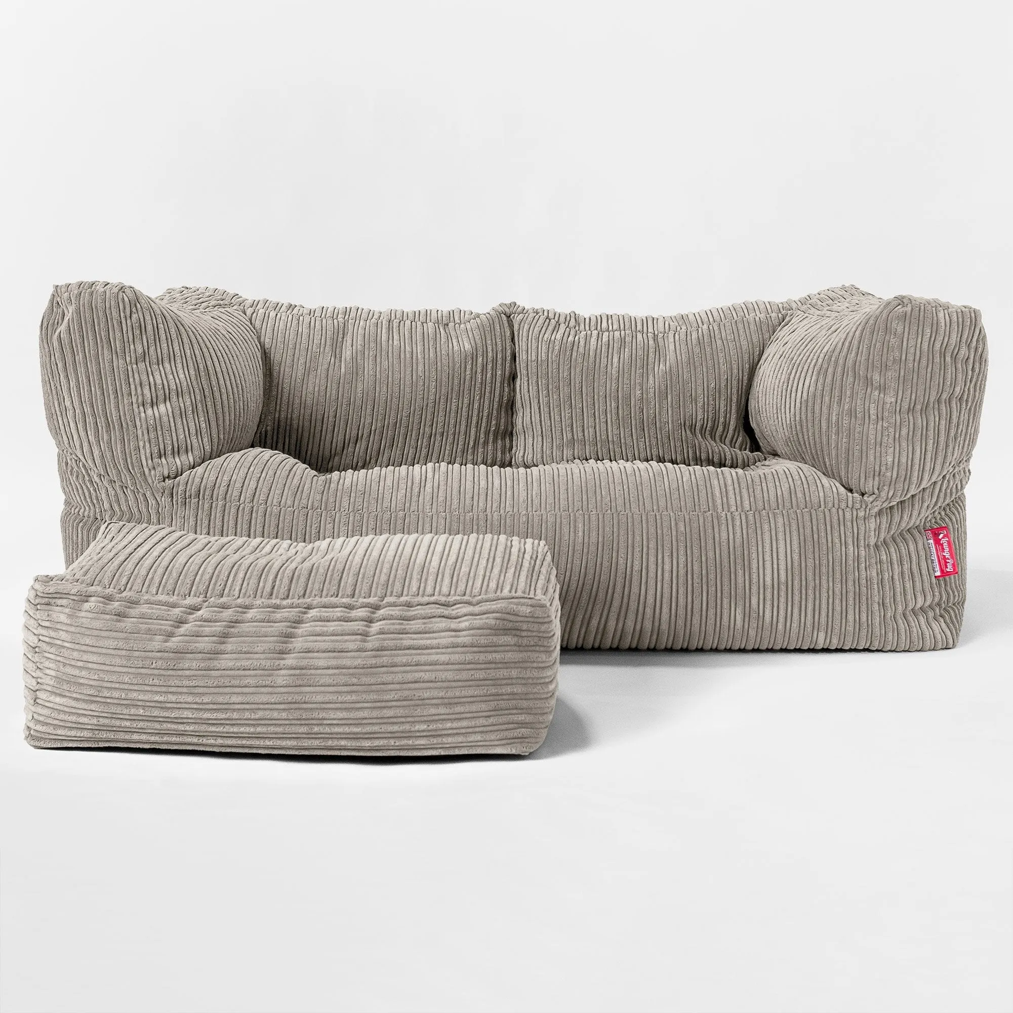 The 2 Seater Albert Sofa Bean Bag - Cord Mink