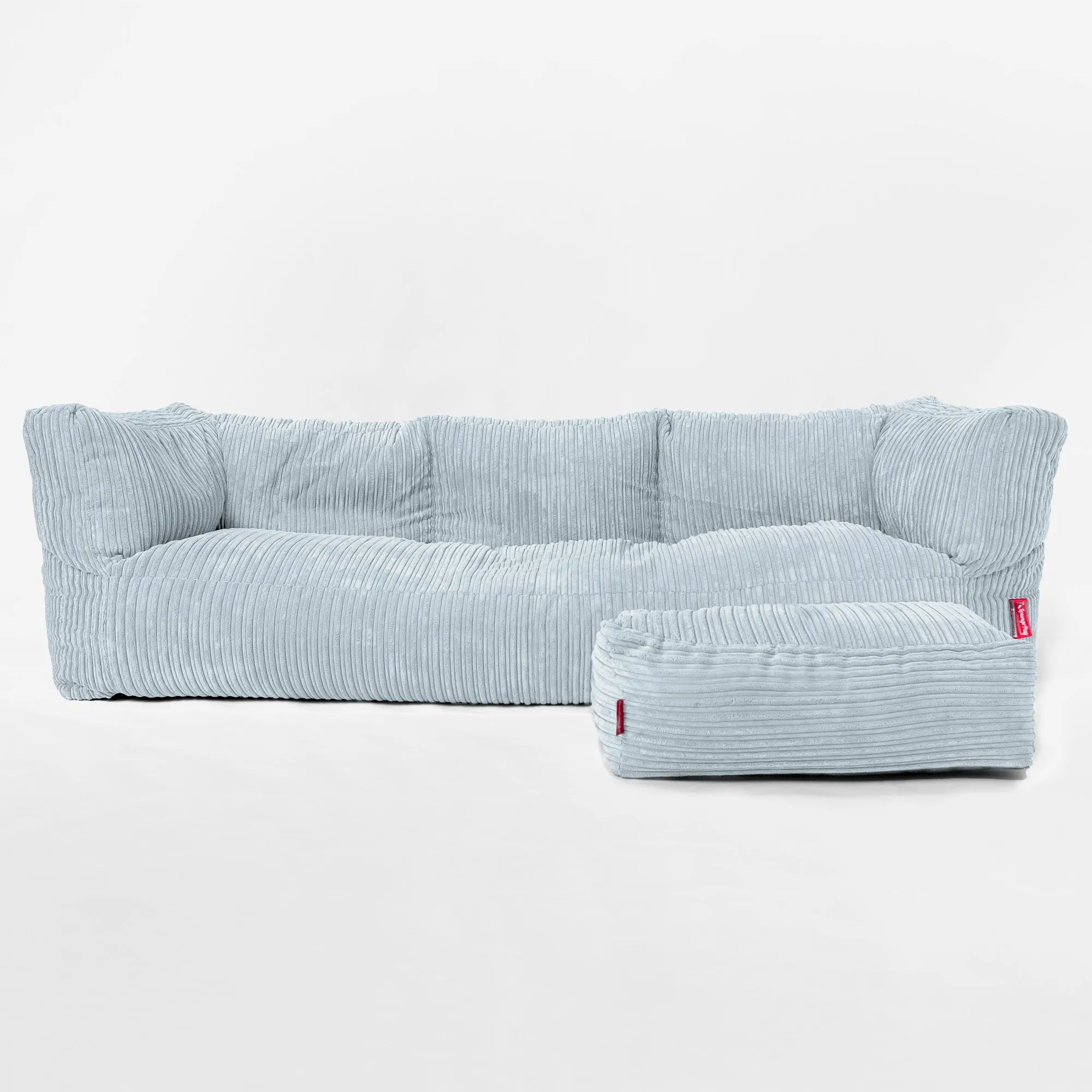 The 3 Seater Albert Sofa Bean Bag - Cord Baby Blue