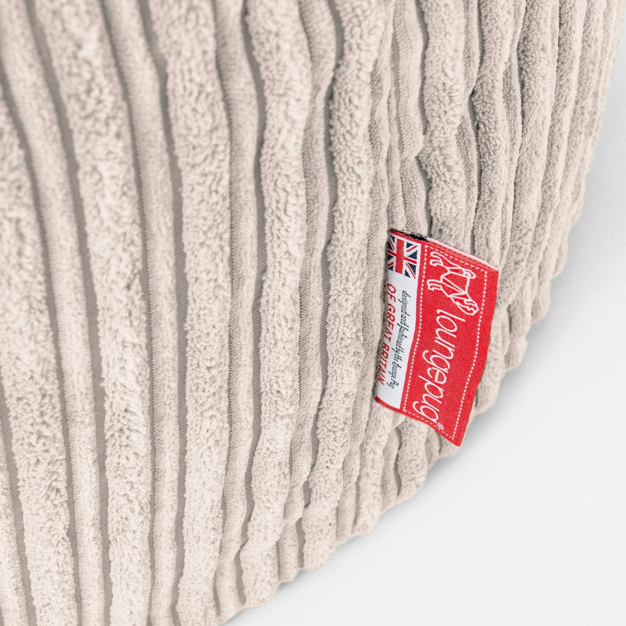 The 3 Seater Albert Sofa Bean Bag - Cord Ivory