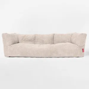 The 3 Seater Albert Sofa Bean Bag - Cord Ivory