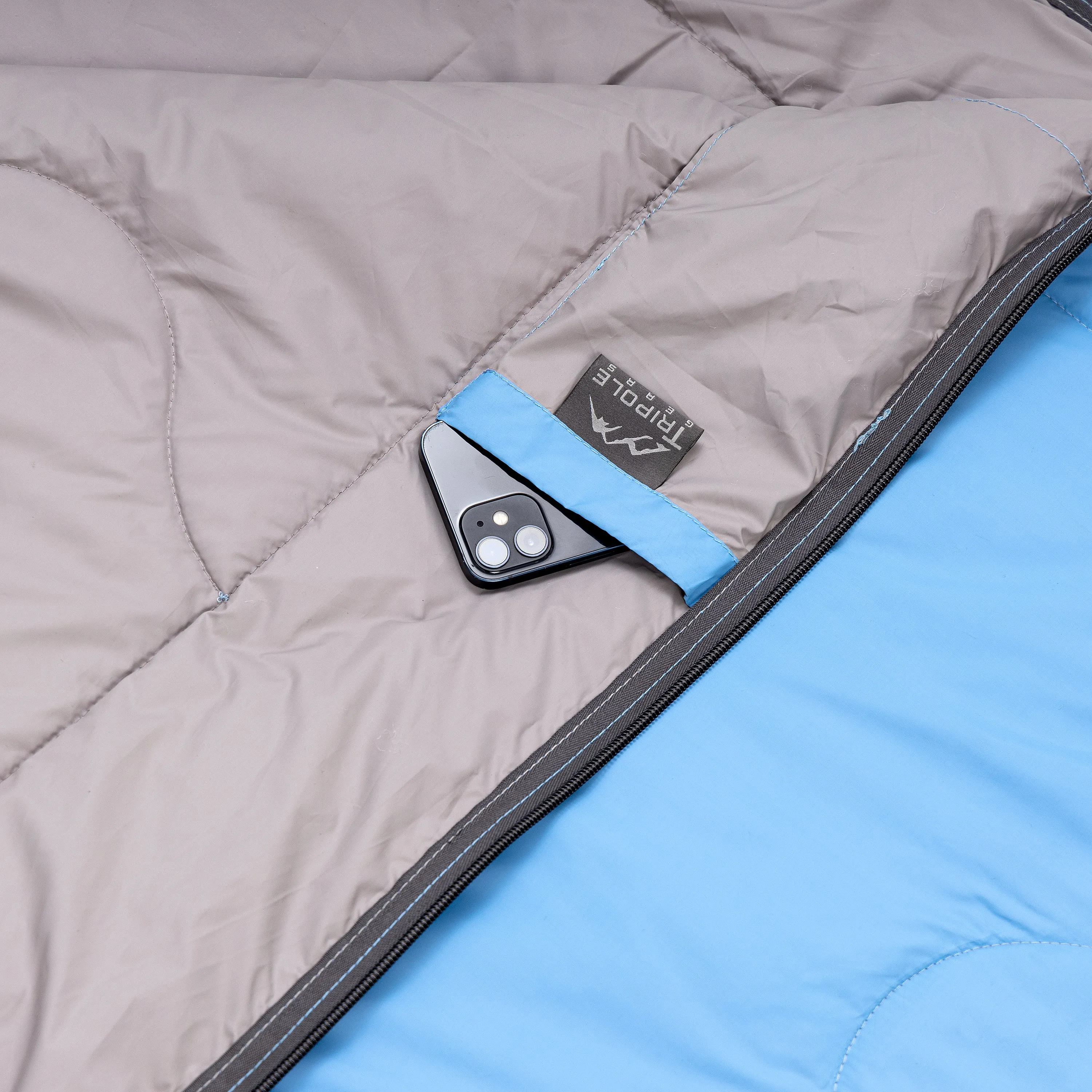 Tripole Camp Series Lightweight Sleeping Bag for Summer Camping and Hiking (Blue)