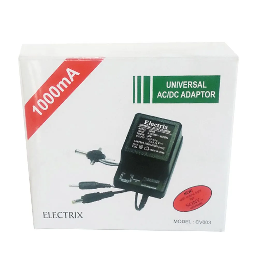 Universal AC DC Power Adapter Converter 110-220V AC 1.5- 3- 4.5-6-7.5-9-12V DC