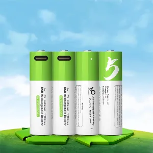 USB Rechargeable AA 1.5V 2600mAh Lithium Batteries (4pcs) for Remote Controls, Toys   Cable