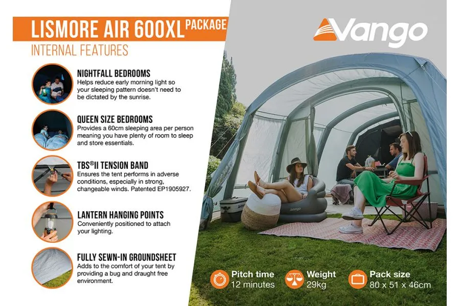 Vango Lismore AIR 600XL Tent Package