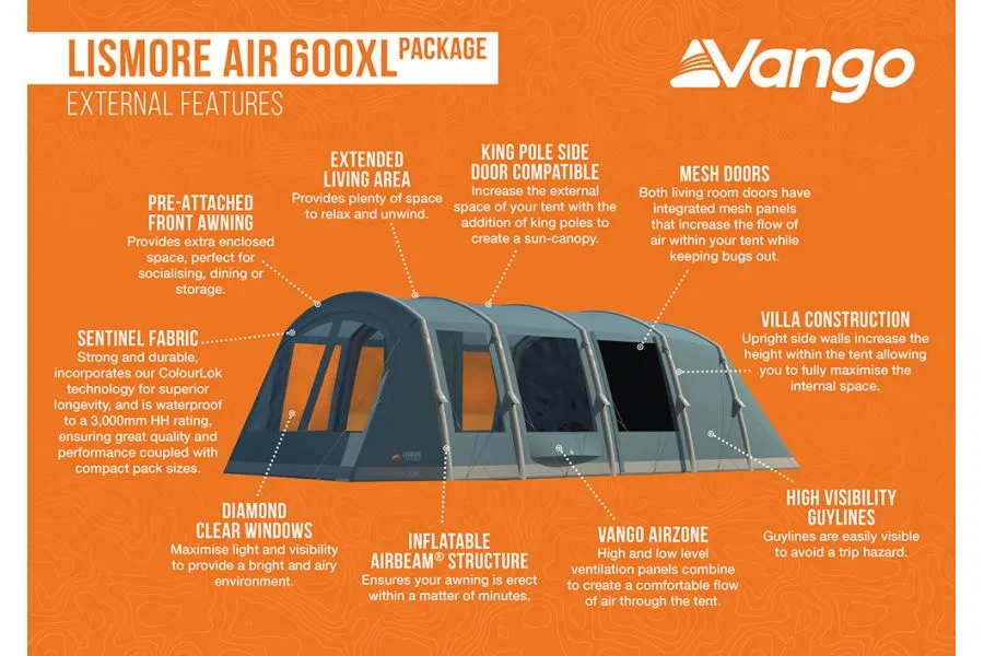 Vango Lismore AIR 600XL Tent Package