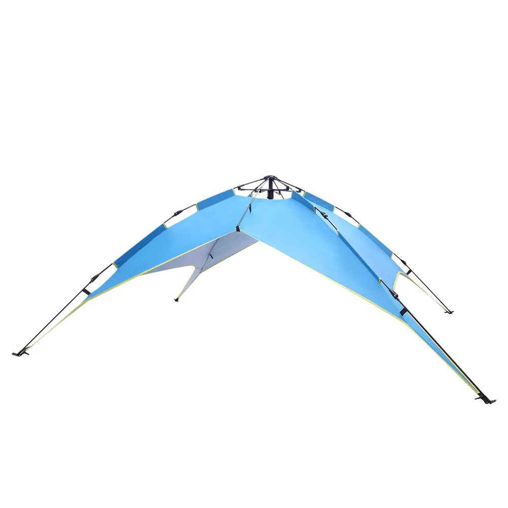 Waterproof Instant Pop Up Double-Deck Tow-Door Camping Tent , 2-3 Person Easy Quick Setup Dome Family Tents for Camping, Can be Used as Pop up Sun Shade