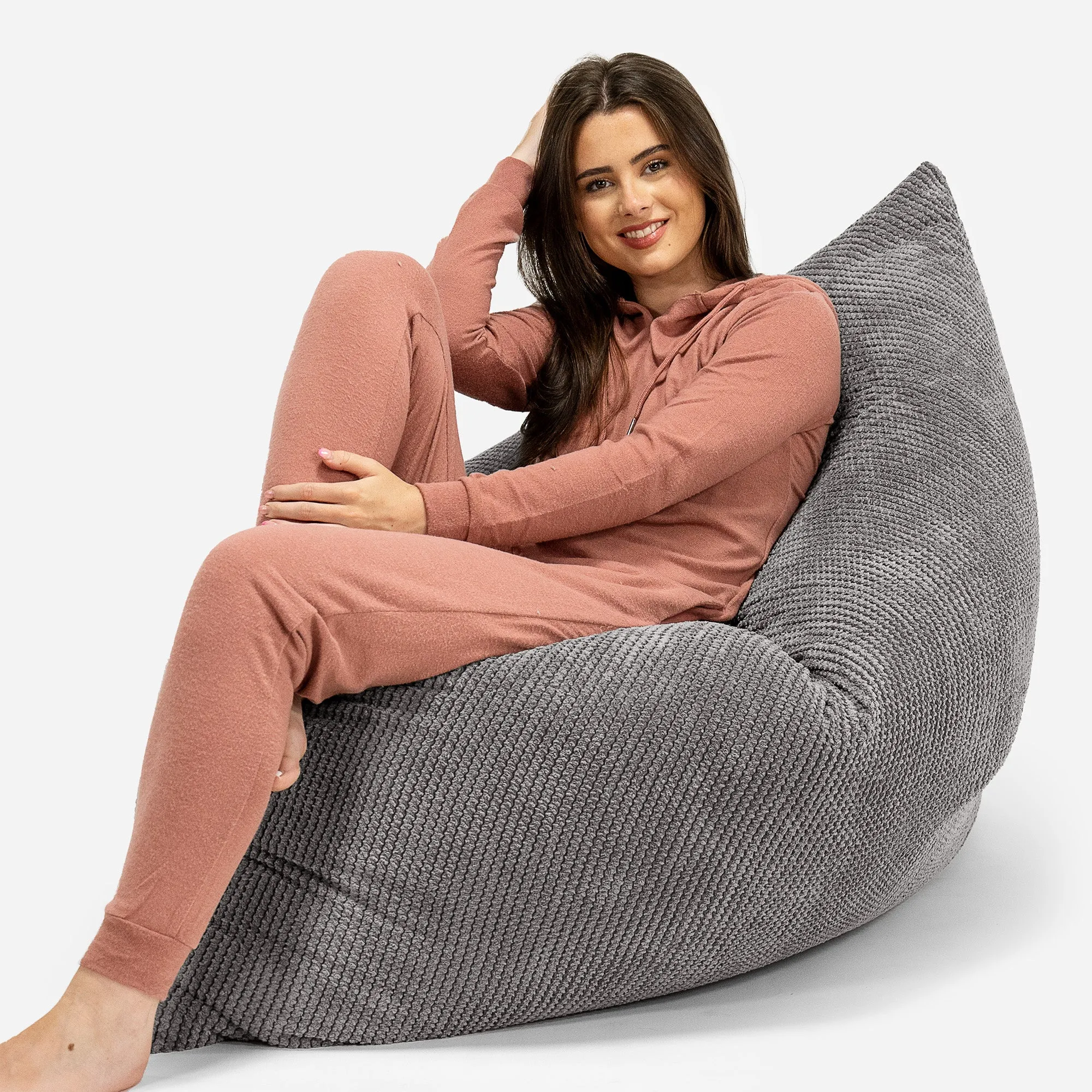 XL Pillow Beanbag - Pom Pom Charcoal Grey