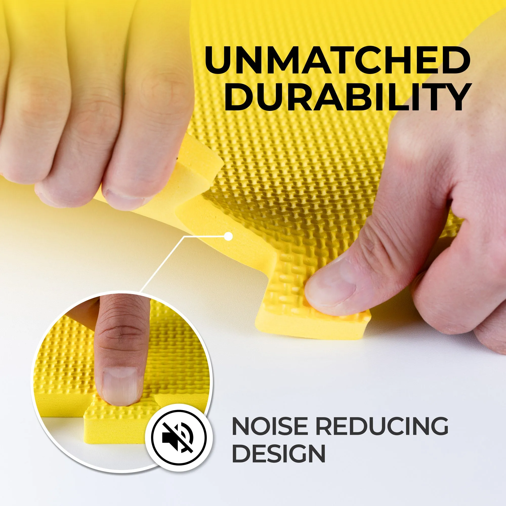 Yellow Heavy-Duty Interlocking Foam Mat